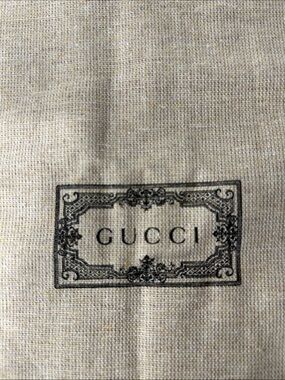 Gucci Dust Bag Pair in Tan with Black Drawstrings